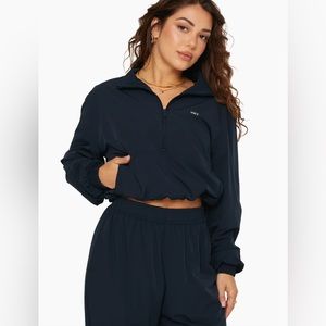 SET ACTIVE NYLON HALF ZIP WINDBREAKER - OXFORD